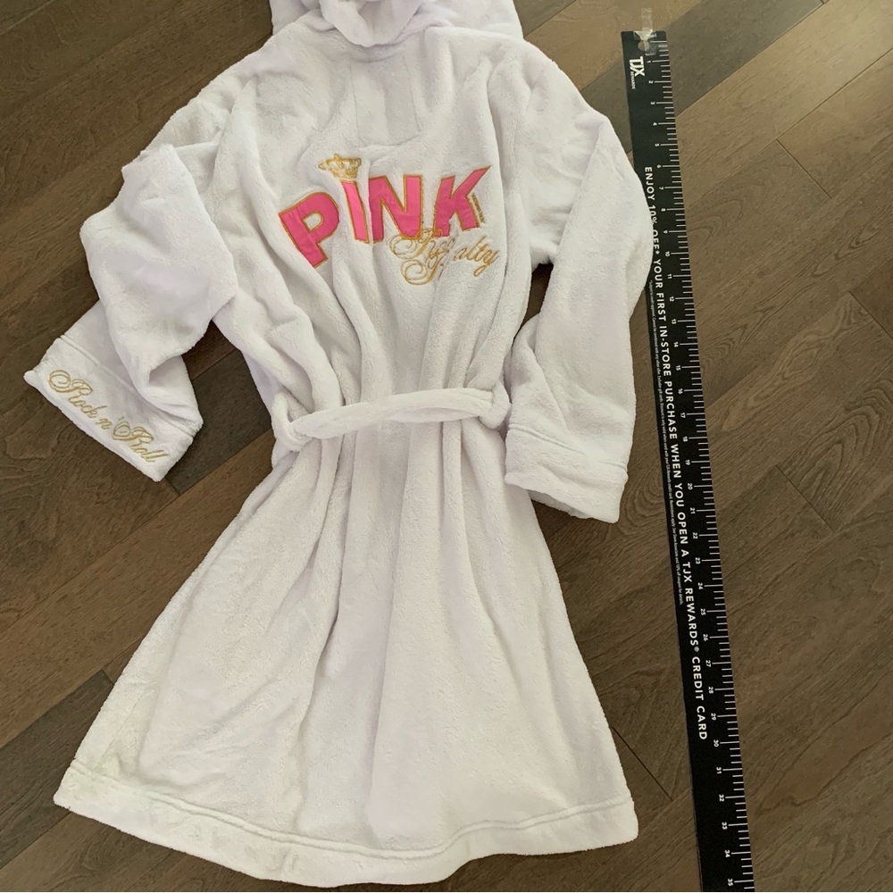 Victoria’s Secret PINK Rock Royalty plush soft Embroidered Bath Robe - Picture 3 of 16